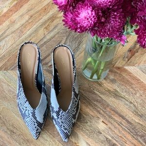 Faux Snake Print Heel